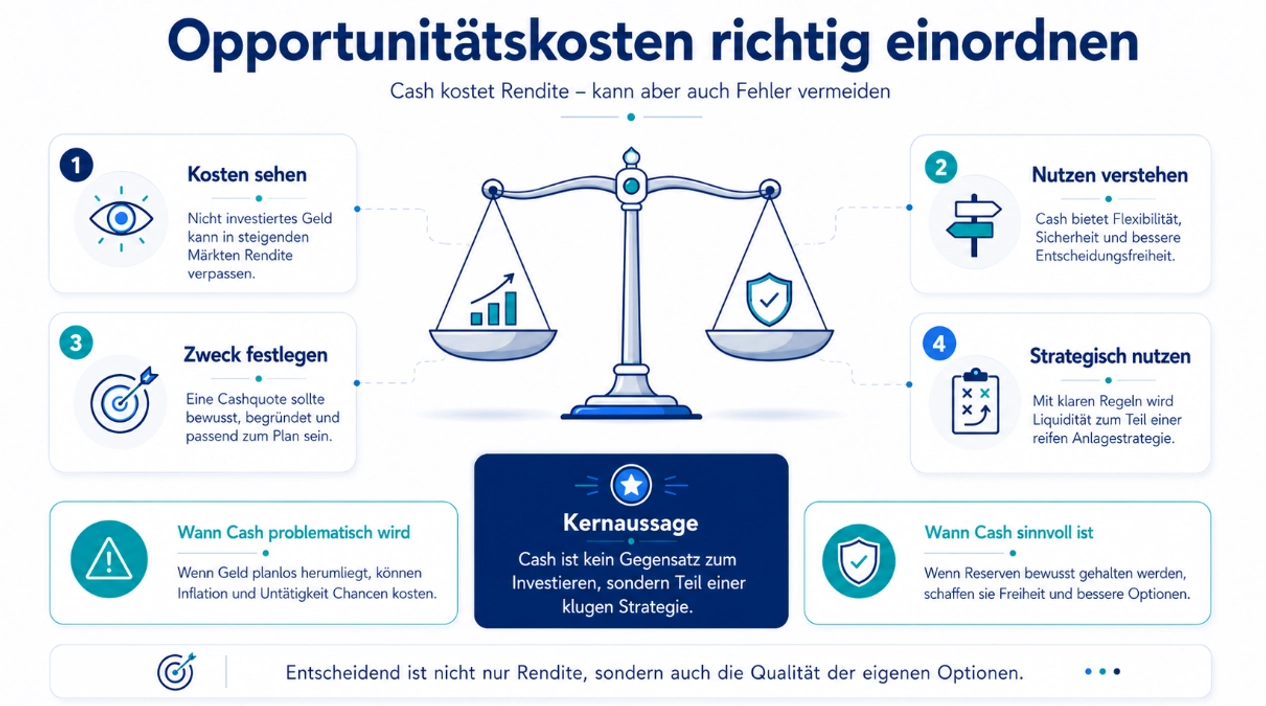 Profis halten Cash, um bei Chancen handlungsf&auml;hig zu bleiben